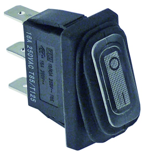 Interruptor basculante medida de montaje rectangular blanco 1NO 230V 16A iluminado 0-I