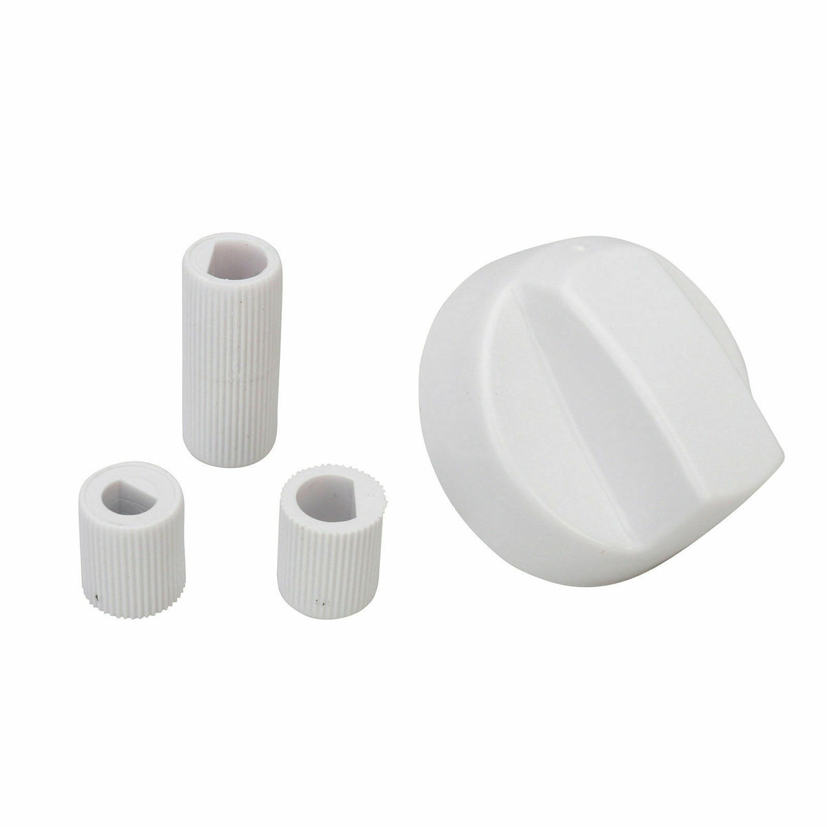 Mandos Cocina Estándar Universales Eje 6mm Blanco (4 Unidades) | Repuesto Adaptable para Placas de Gas y Eléctricas | Kit Comp