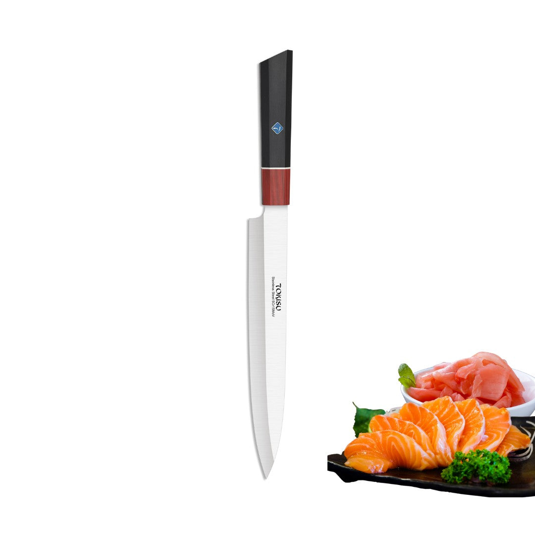 Cuchillo Cocina Profesional TOKYSU - Cuchillos Cocina Japones YANAGIBA de Acero Inoxidable de 67 capas 23 cm- Mango G10