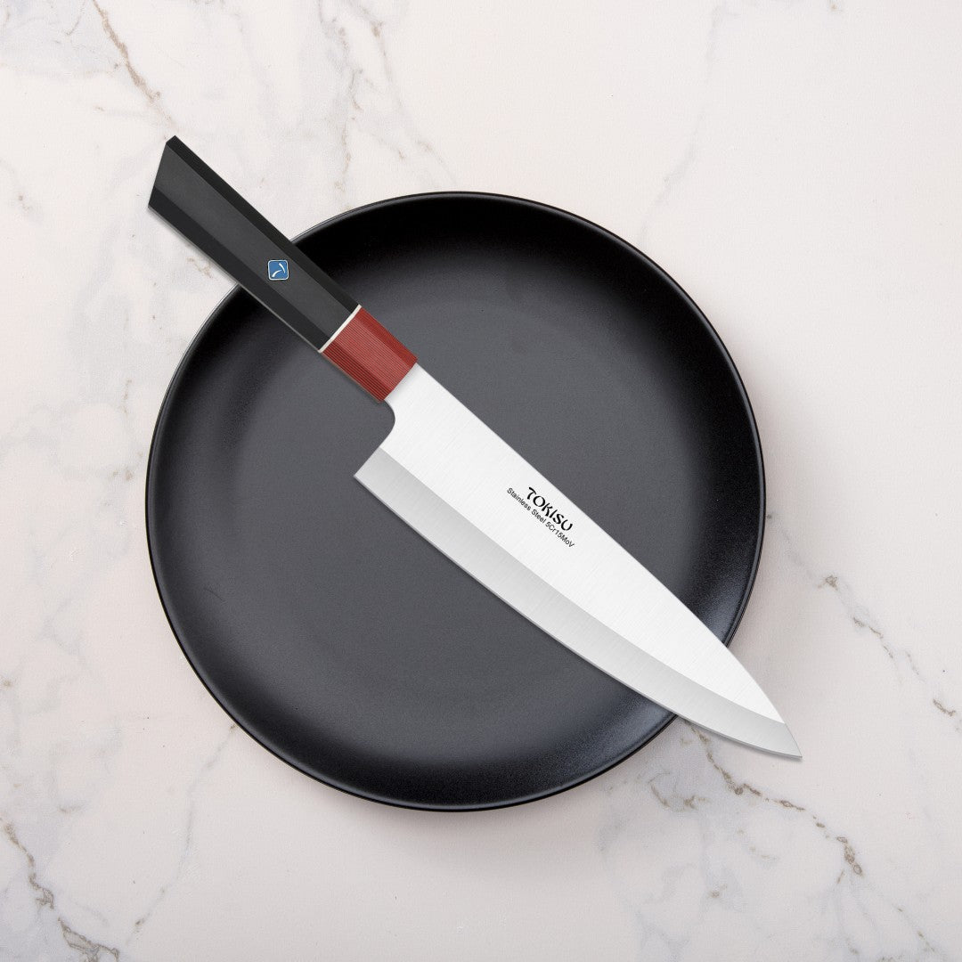 Cuchillo Cocina Profesional TOKYSU - Cuchillos Cocina Japones GYUTO de Acero Inoxidable de 67 capas 21,5 cm- Mango G10