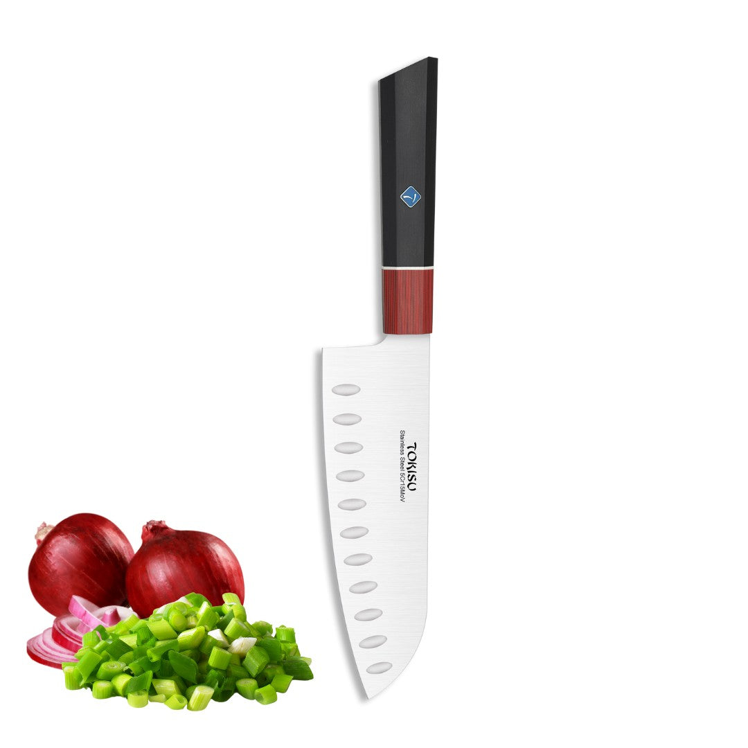 Cuchillo Cocina Profesional TOKYSU - Cuchillos Cocina Japones SANTOKU de Acero Inoxidable de 67 capas 17 cm - Mango G10 DAMASCO
