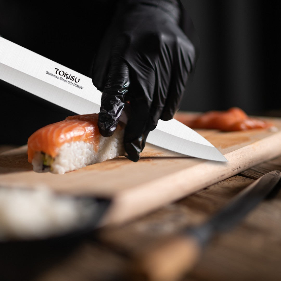 Cuchillo Cocina Profesional TOKYSU - Cuchillos Cocina Japones YANAGIBA de Acero Inoxidable de 67 capas. Mango G10