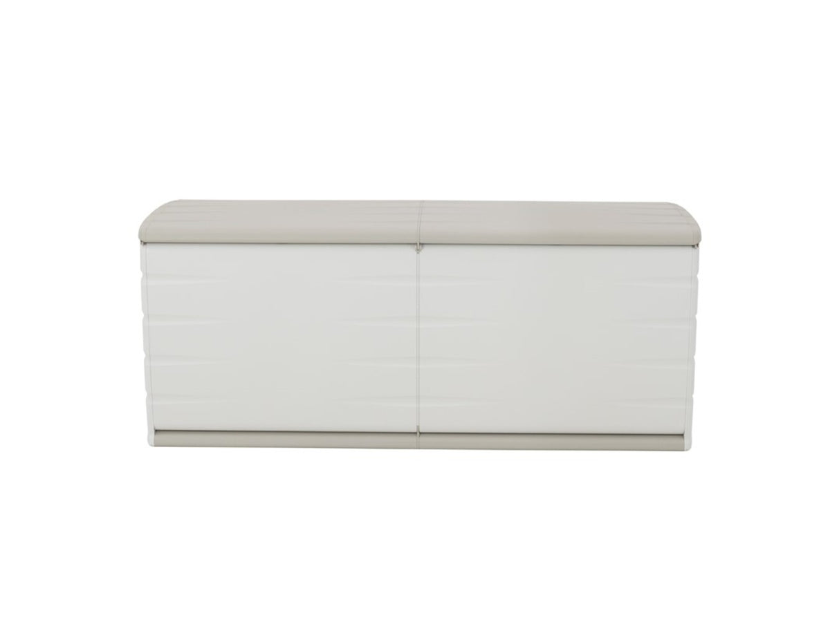 Baúl de Exterior de 450 Litros - Para Jardín y Terraza Dimensiones 153 x 61 x 53 cm - Color Beige