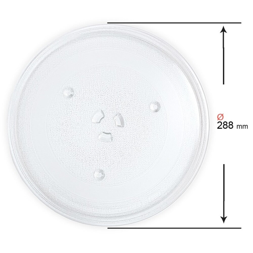 Plato Giratorio para Microondas Samsung 28,8 cm Códigos DE74-20102D/B/A, 49006625 Anclaje 3 puntos