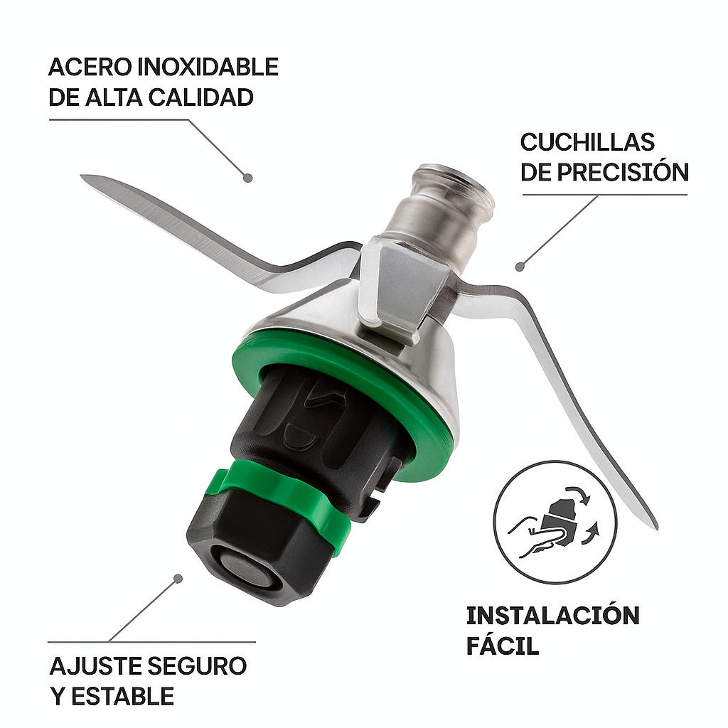 Cuchilla Compatible con Thermomix TM6 Junta de Sellado Acero Inoxidable Resistente Hojas Afiladas