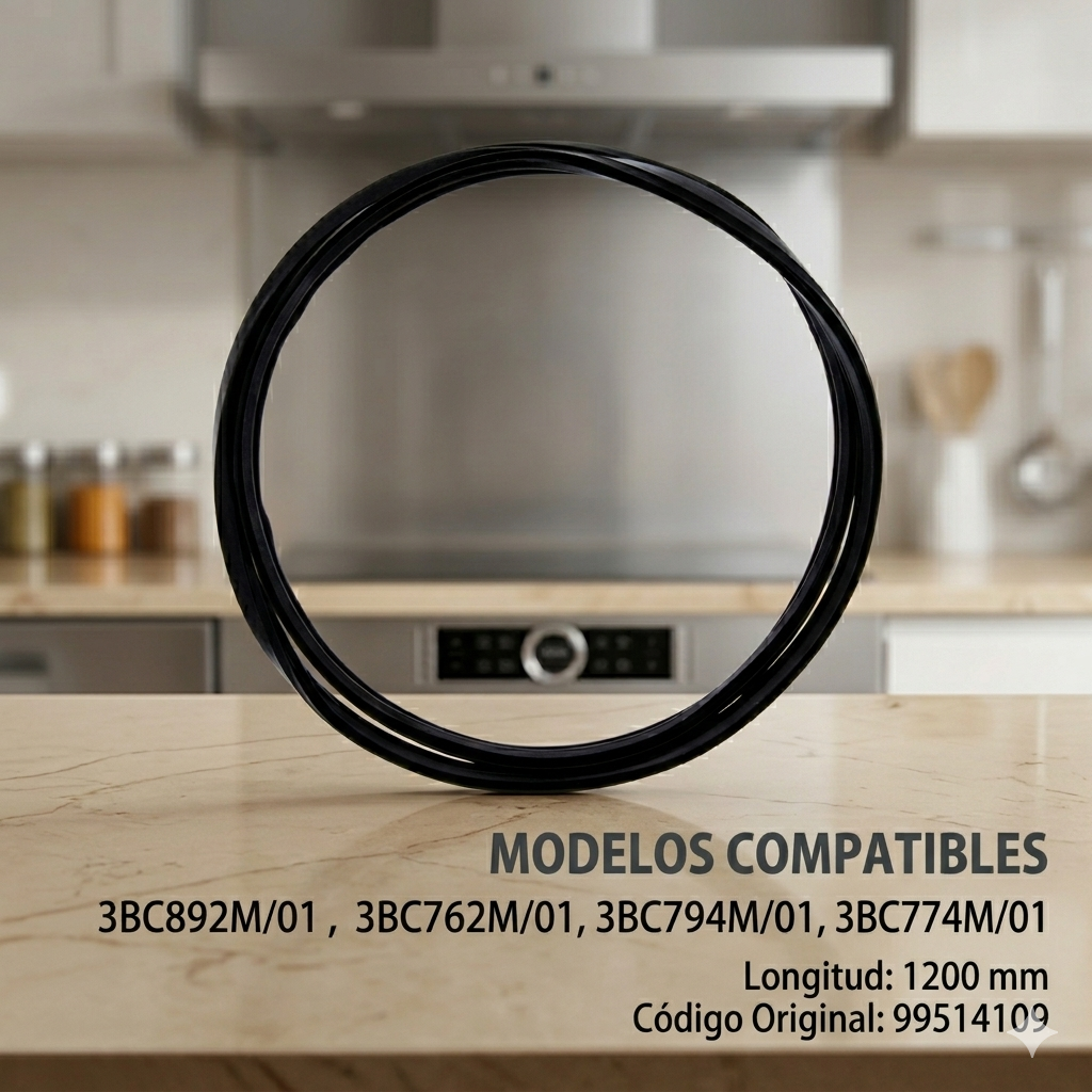 Goma de Cristal para Puerta de Horno Teka 1200mm | Junta de Estanqueidad Compatible con Modelos RT, HA, HE, HI, HT | Ref. Origin