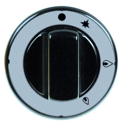 Pomo Grifo de gas Cocina con llama Piloto PEL21 ø 70mm eje ø 8x6,5mm parte plana universal negro