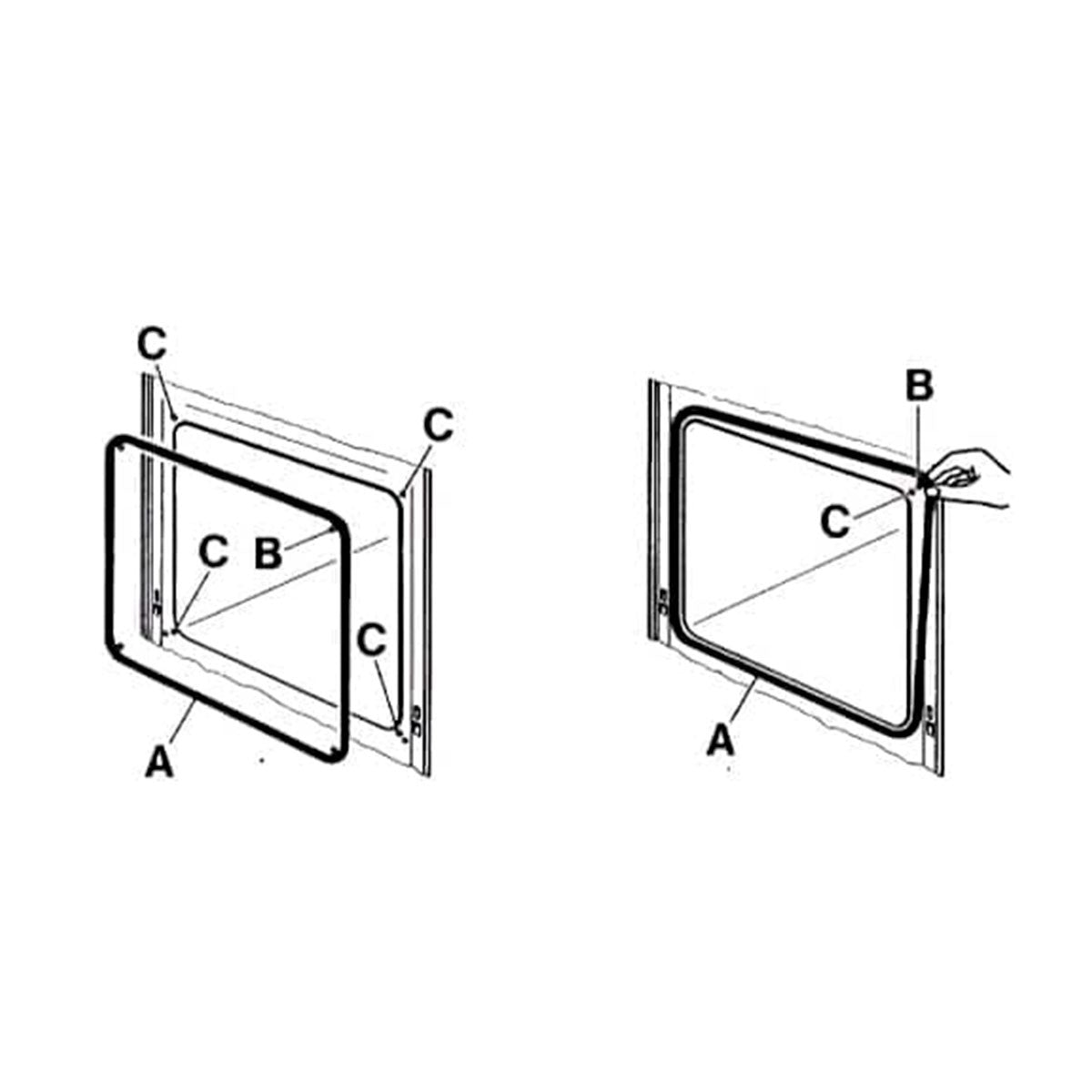 Goma Puerta Horno TEKA HC HI HA 410x290mm 83130601