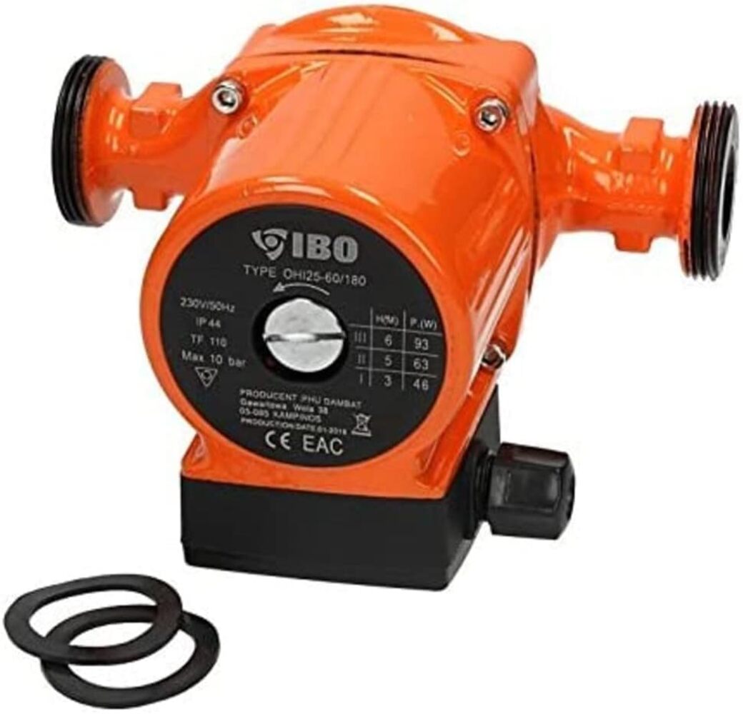 Bomba de calefacción  Bomba de circulación  IBO 25-60/180 mm  Altura de entrega 6 metros