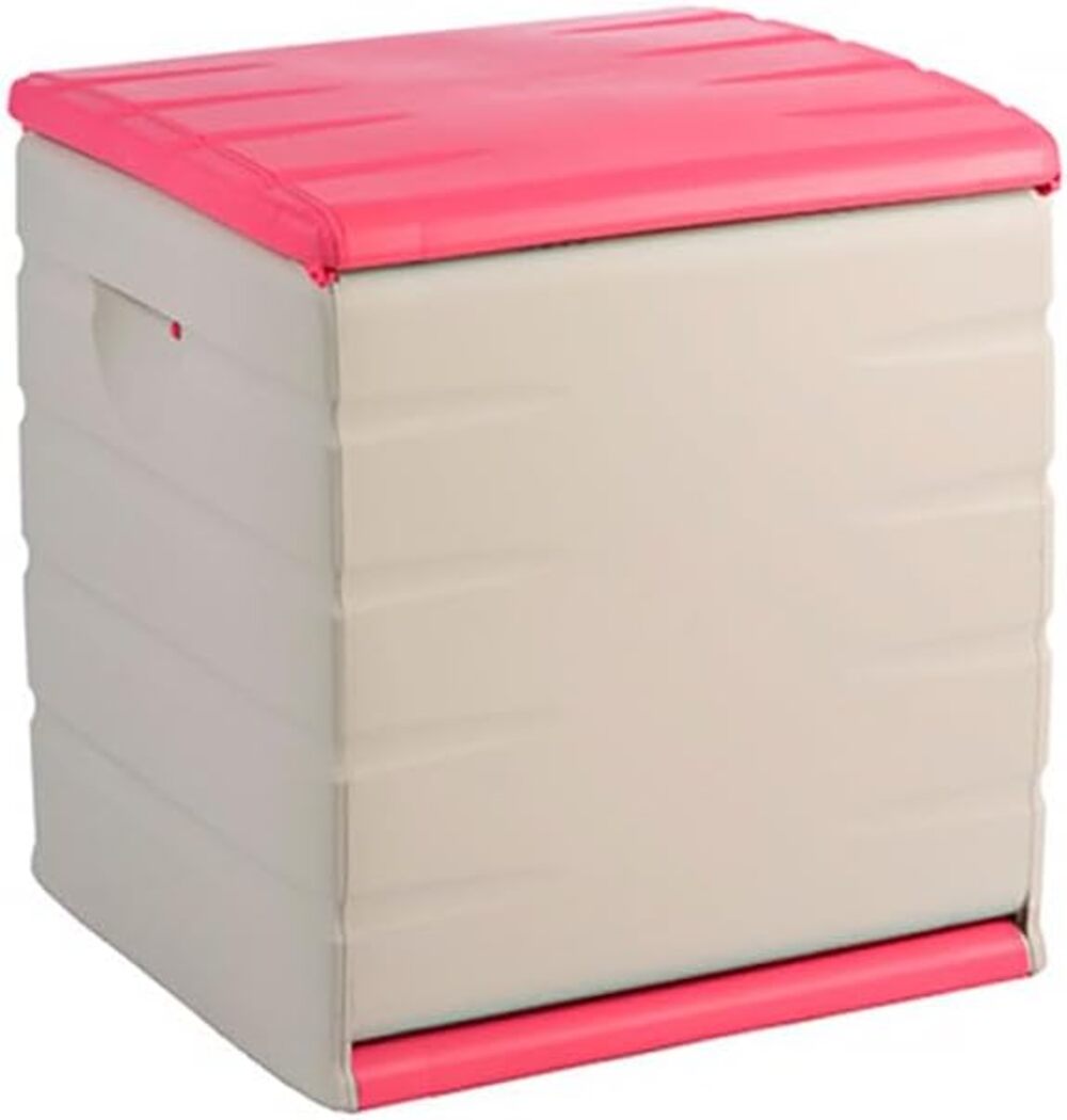 Baúl de Plástico 190 Litros Rosa Pink, 60 x 61 x 53 cm,  Baúl de Almacenaje
