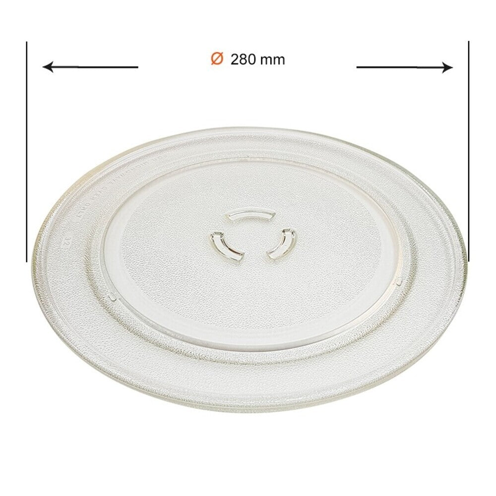 Plato Compatible Whirlpool para Microondas  28 cm 481246678407, 481246678396, C00312776, C00320106