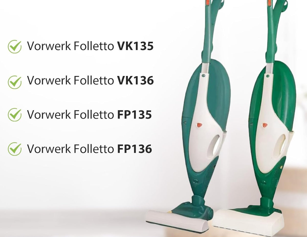 Conjunto de 12 Bolsas de Tela para Aspiradora Vorwerk  Compatible con Modelos 135, 136, 135SC, VK136