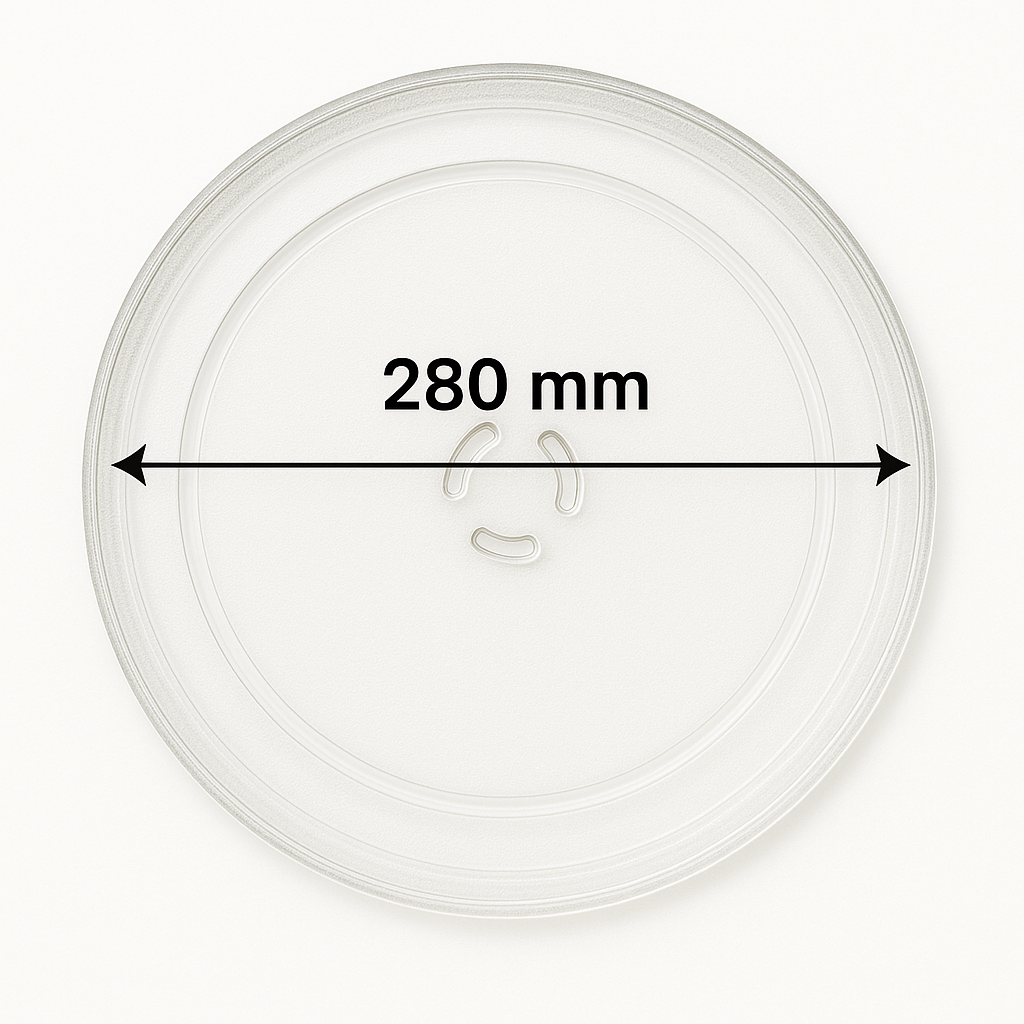 Plato Compatible Whirlpool para Microondas  28 cm 481246678407, 481246678396, C00312776, C00320106