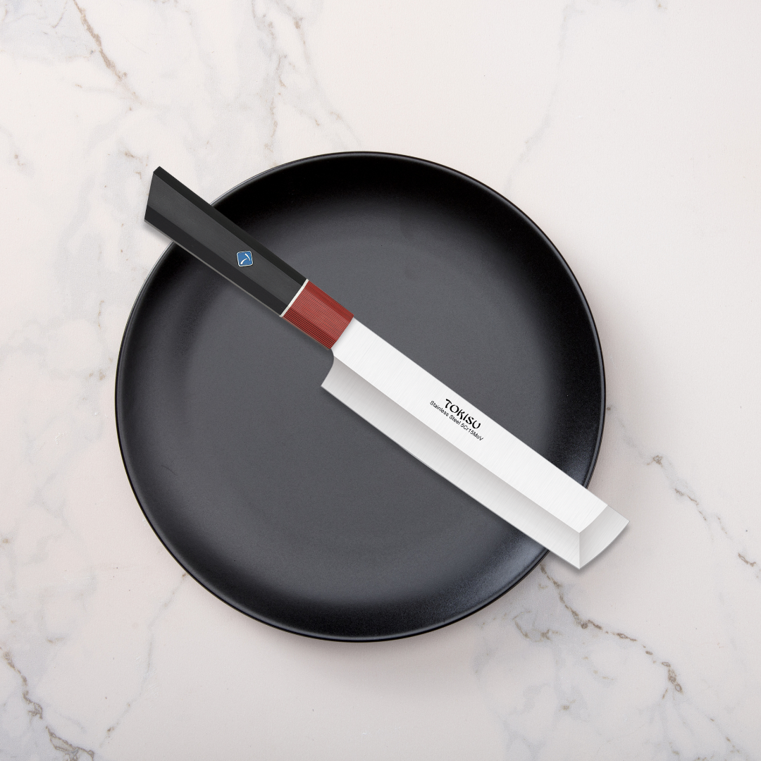 Cuchillo Cocina Profesional  TOKYSU - Cuchillos Cocina Japonés NAKIRI de Acero Inoxidable de 67 capas 18 cm-  Mango G10