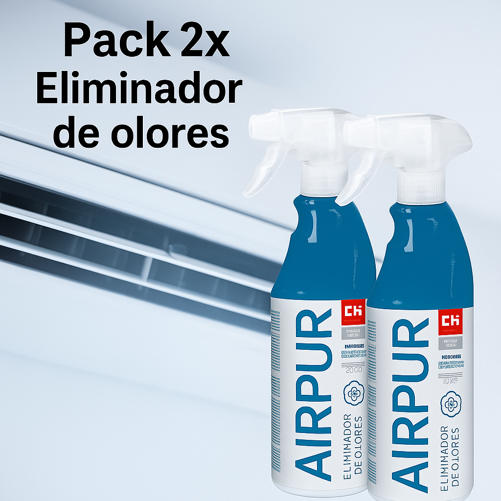 Pack AIRPUR + AIRPUR  Eliminador Olores Aire Acondicionado UNIVERSAL 750ml
