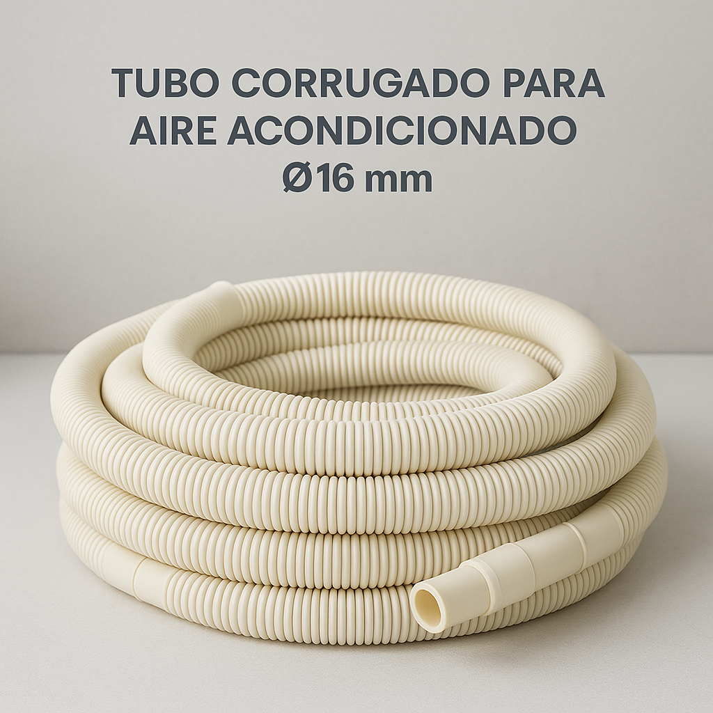 Tubo Corrugado  Drenaje de Condensados Ø16 mm