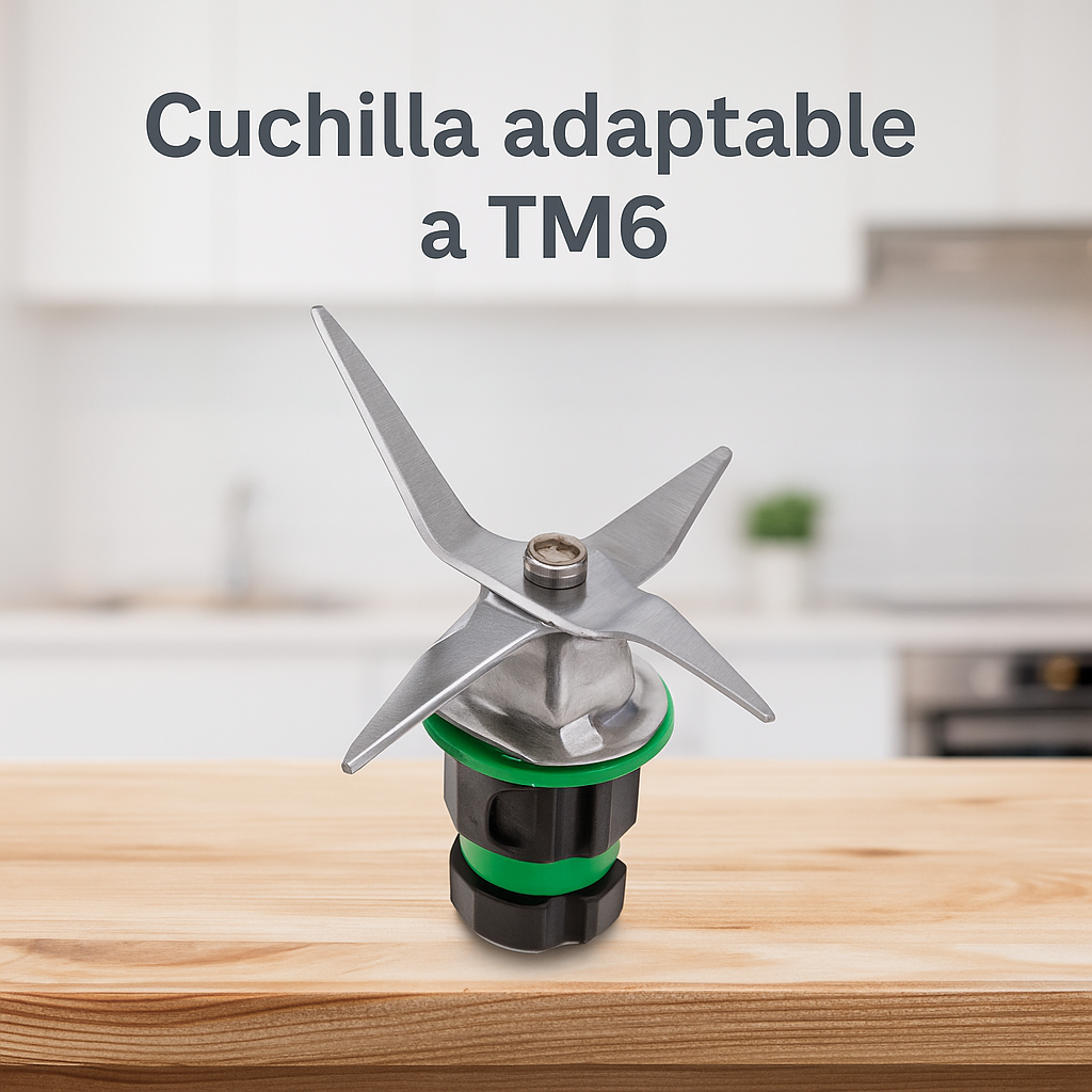 Cuchilla Compatible con Thermomix TM6 Junta de Sellado  Acero Inoxidable Resistente Hojas Afiladas