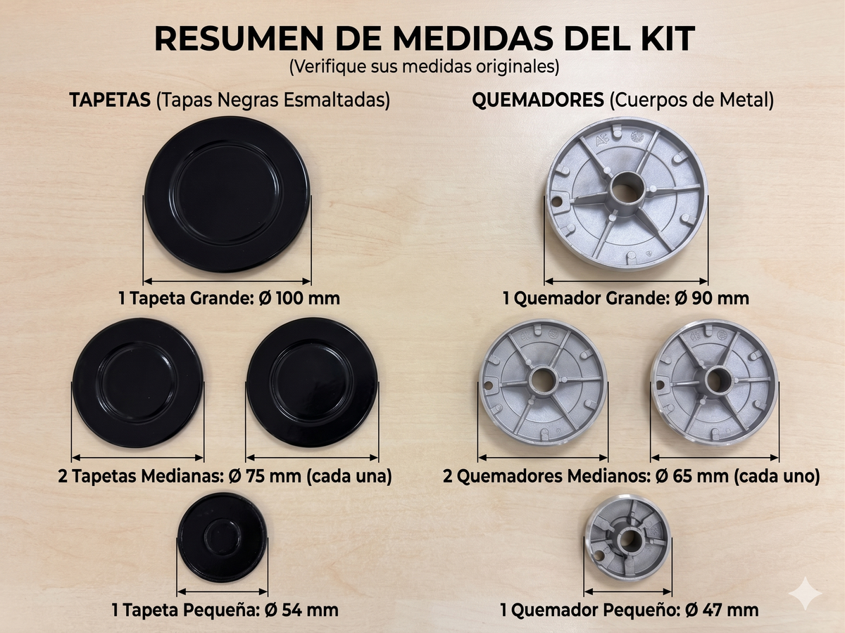 Conjunto 4 Quemadores Cocinas Gas Teka Balay Fagor (Multimarca)