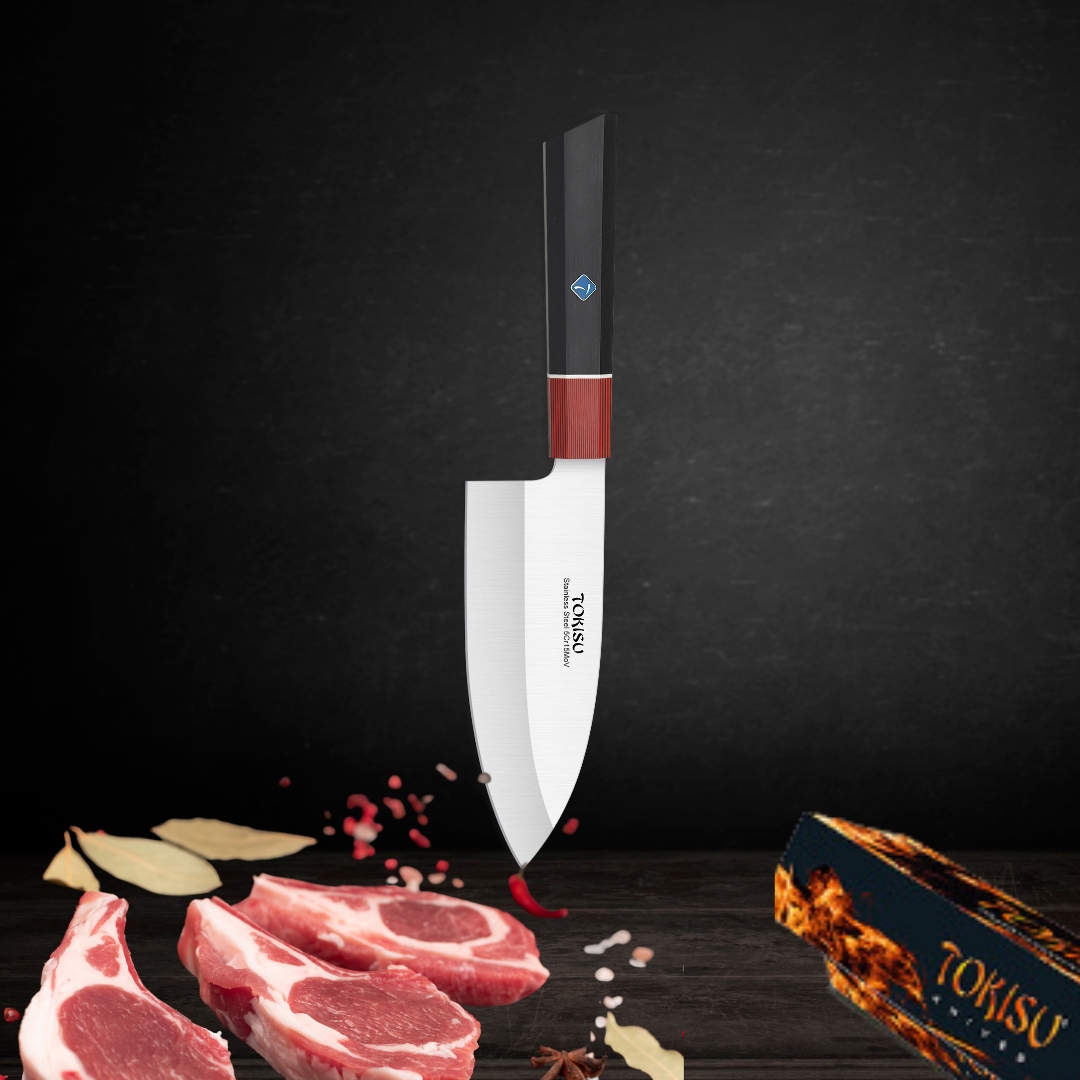 Cuchillo Cocina Profesional  TOKYSU - Cuchillos Cocina Japones DEBA de Acero Inoxidable de 67 capas  16 cm -  Mango G10