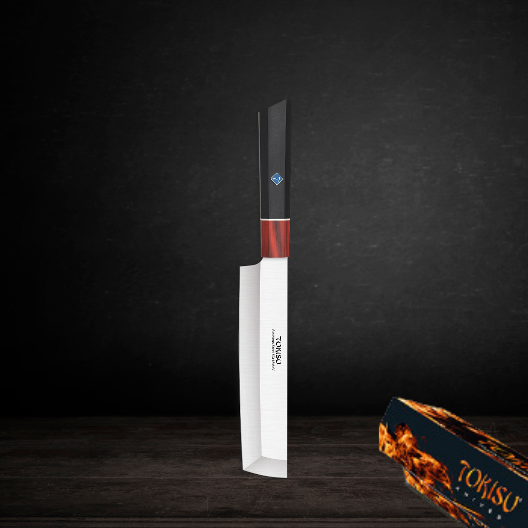 Cuchillo Cocina Profesional  TOKYSU - Cuchillos Cocina Japonés NAKIRI de Acero Inoxidable de 67 capas 18 cm-  Mango G10